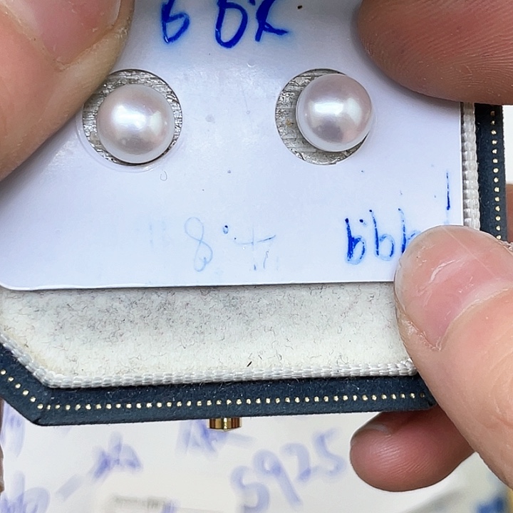 淡水珍珠耳饰银S925镶嵌小****扯