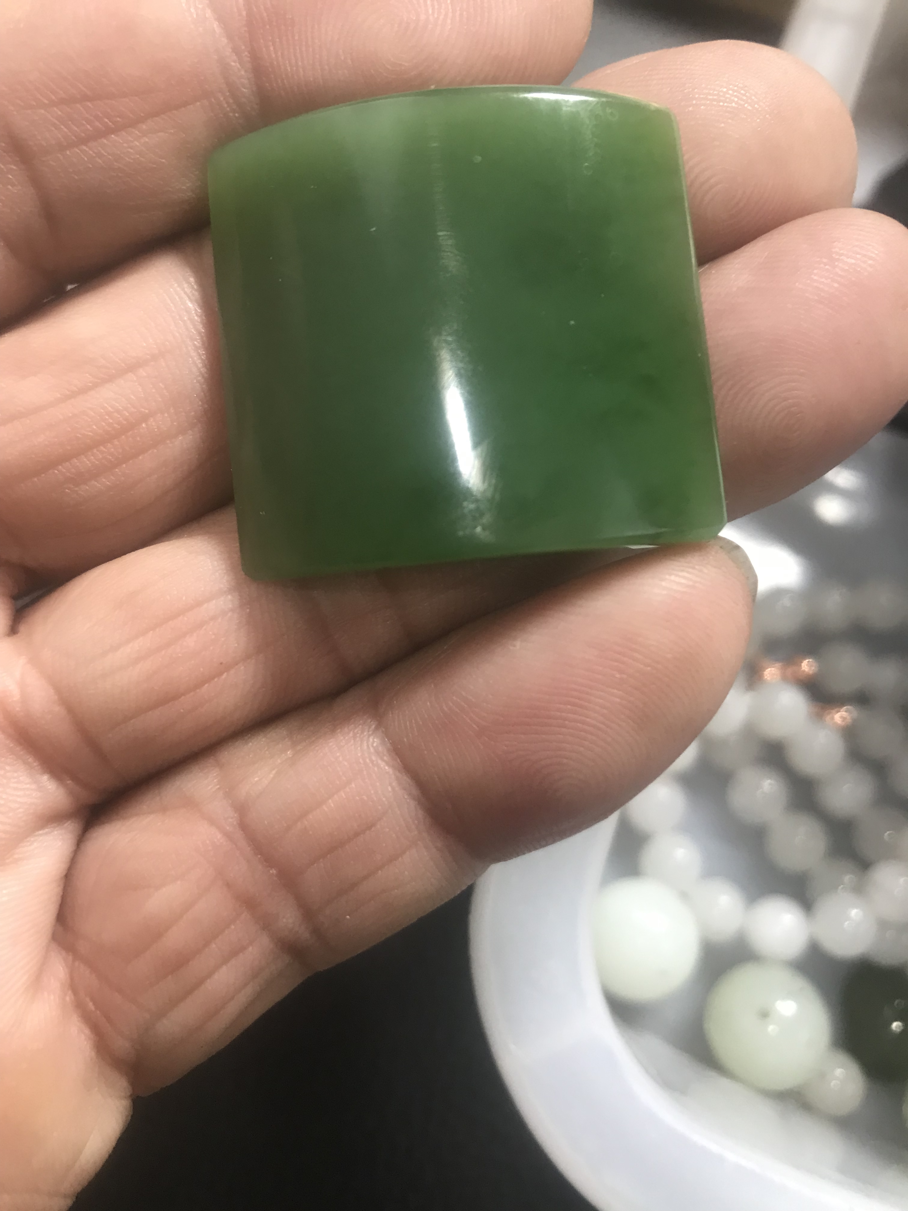 正品和田玉碧玉挂件