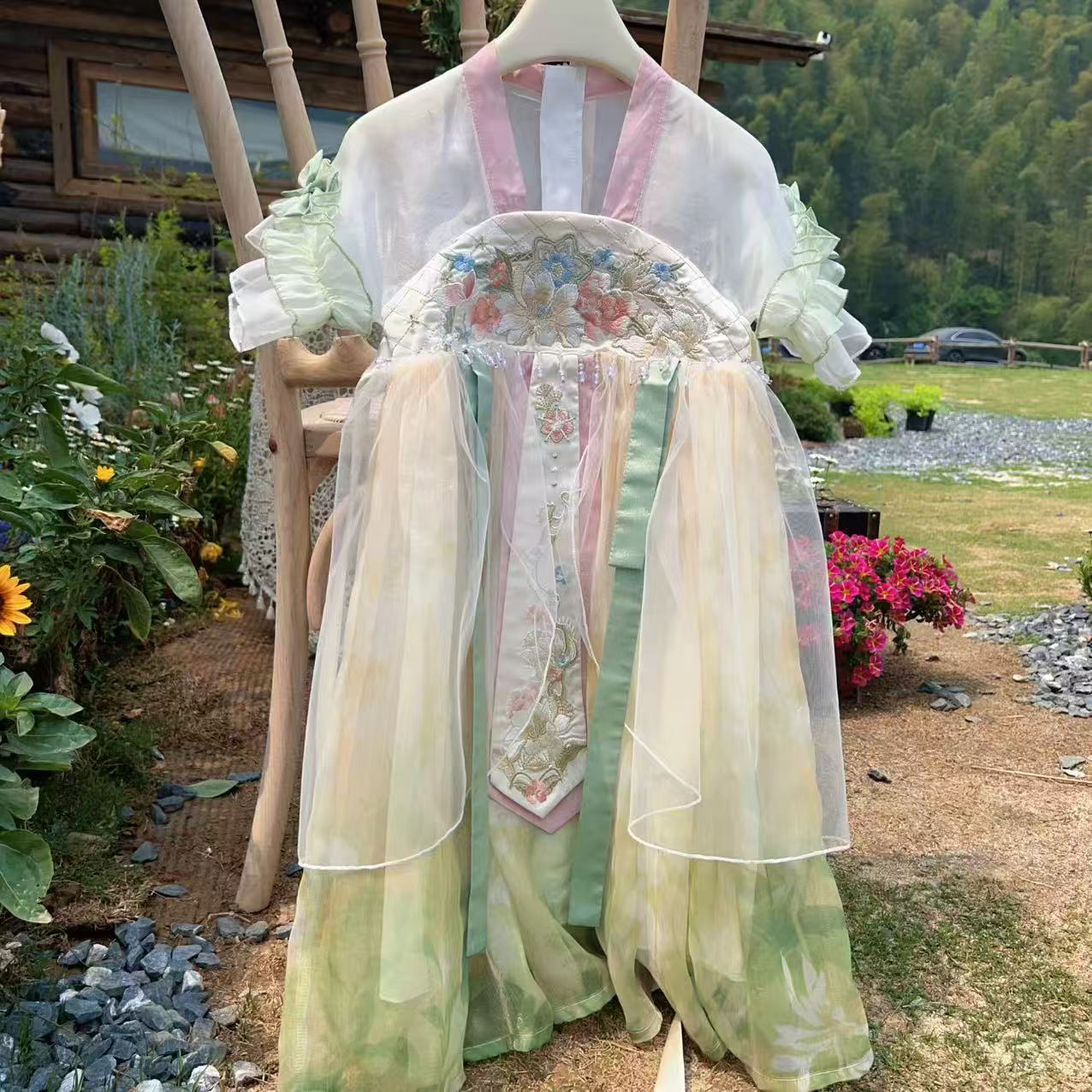 【糯米】女童夏超仙国风汉服唐装公主风襦裙连衣裙HF031