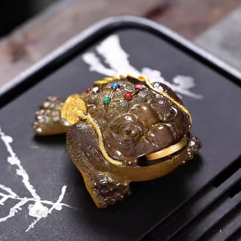 变色金蝉茶宠茶配件@H18