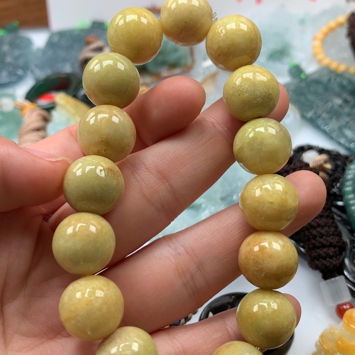 翡翠颈饰未镶嵌保真天然A货翡翠