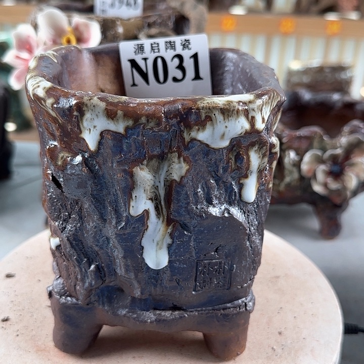 紫砂花盆景德镇陶瓷多肉031