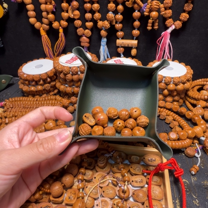 扶***摇桃核手串葫芦款多宝手串