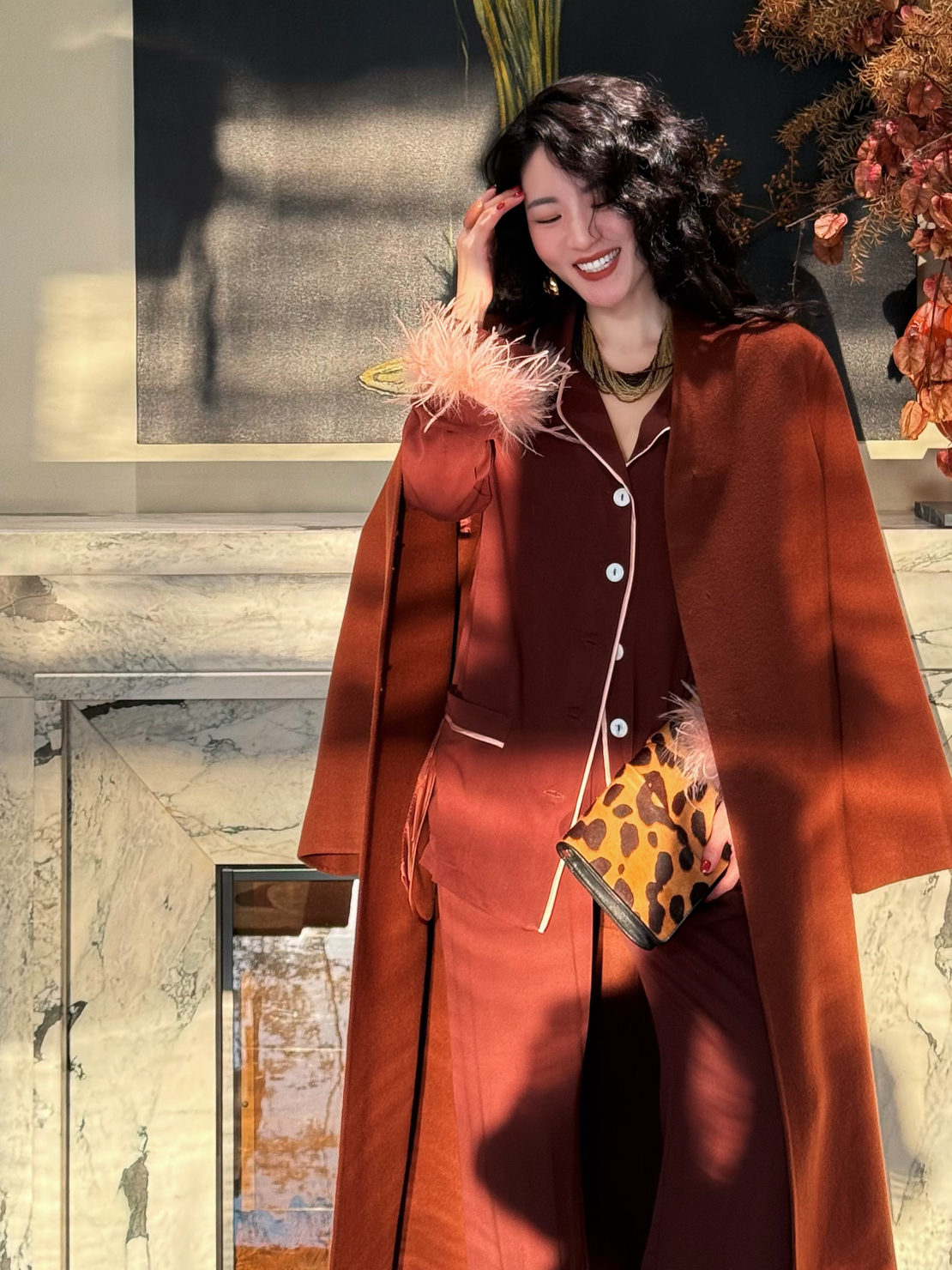 MIRROR 【涛姐精选】  巴黎街区双色进口小山羊绒双面手工大衣