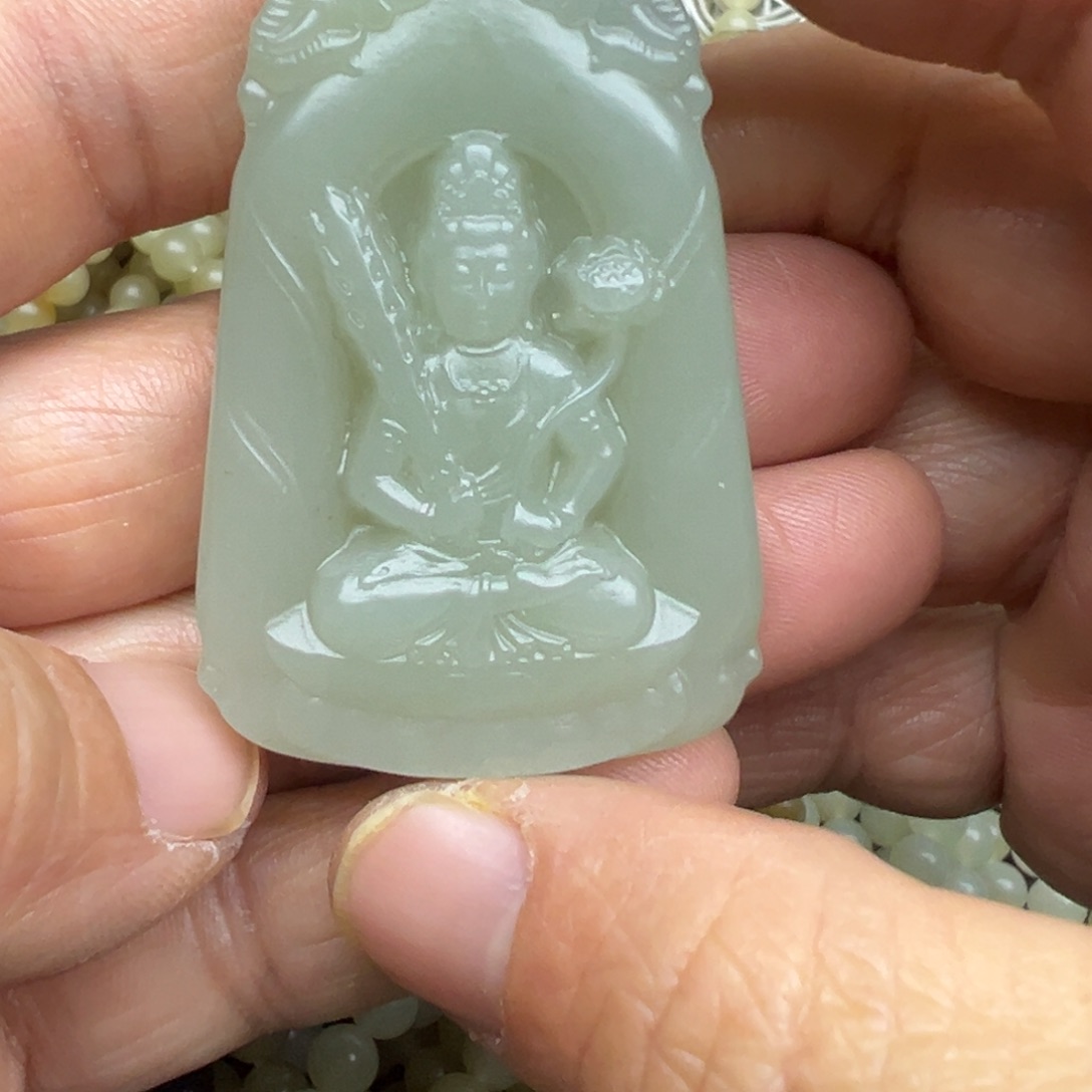 和田玉（糖玉）未镶嵌吊坠(不含链)