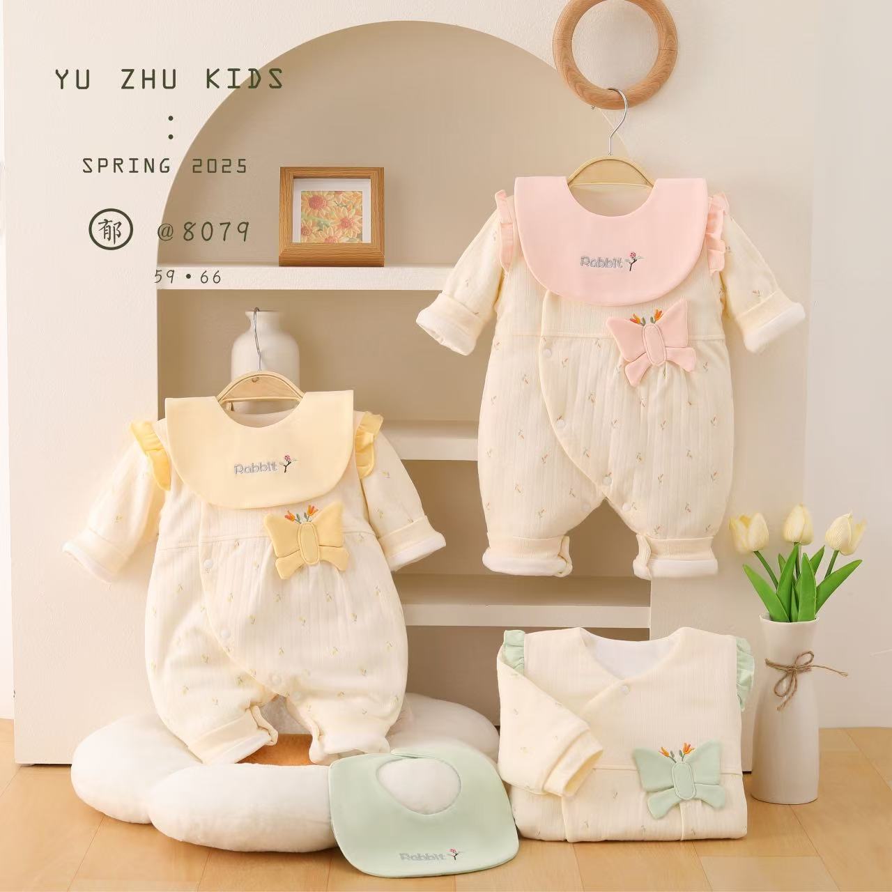 卡通风通用秋冬哈衣爬服保暖连体衣