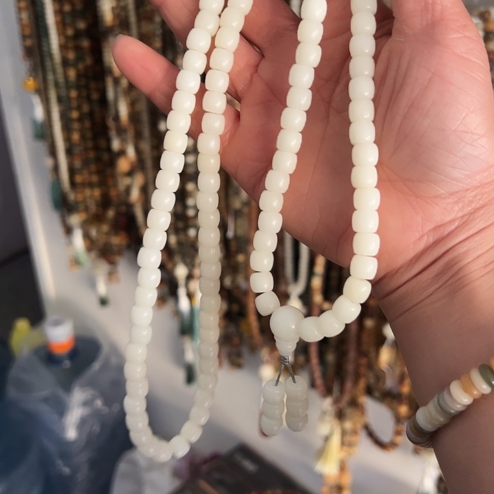 白玉菩提吊坠7×80