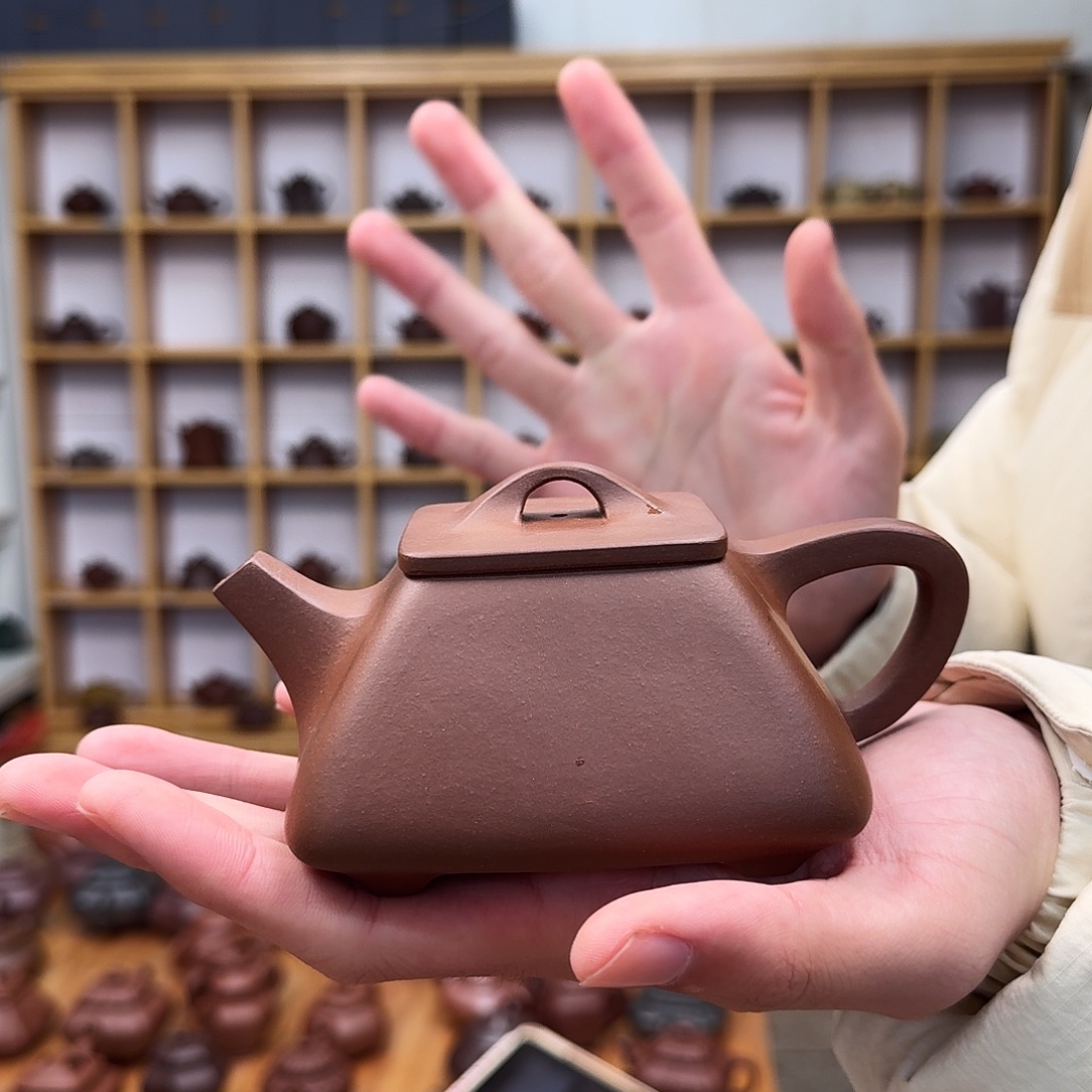 紫砂茶壶四方子冶石瓢260cc