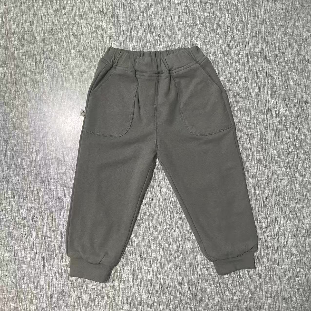 百搭休闲双层平腰裤男童女童长裤90-120时尚