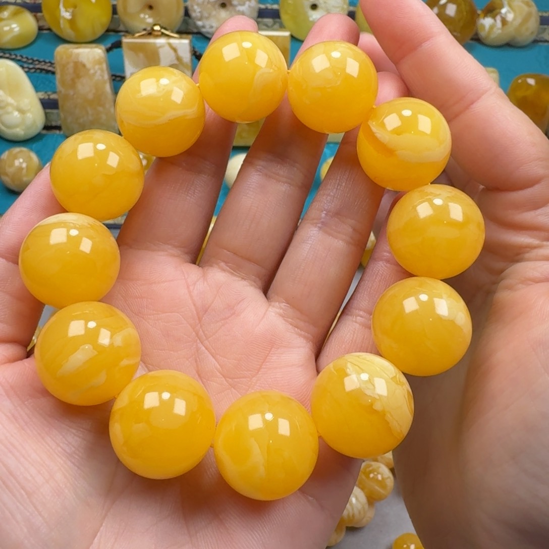 琥珀手链未镶嵌蜜蜡