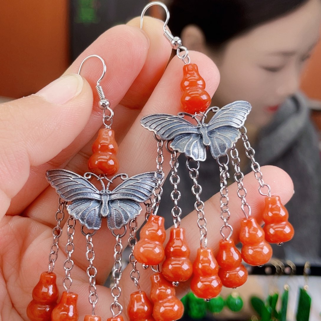 翡翠未镶嵌耳饰饰品