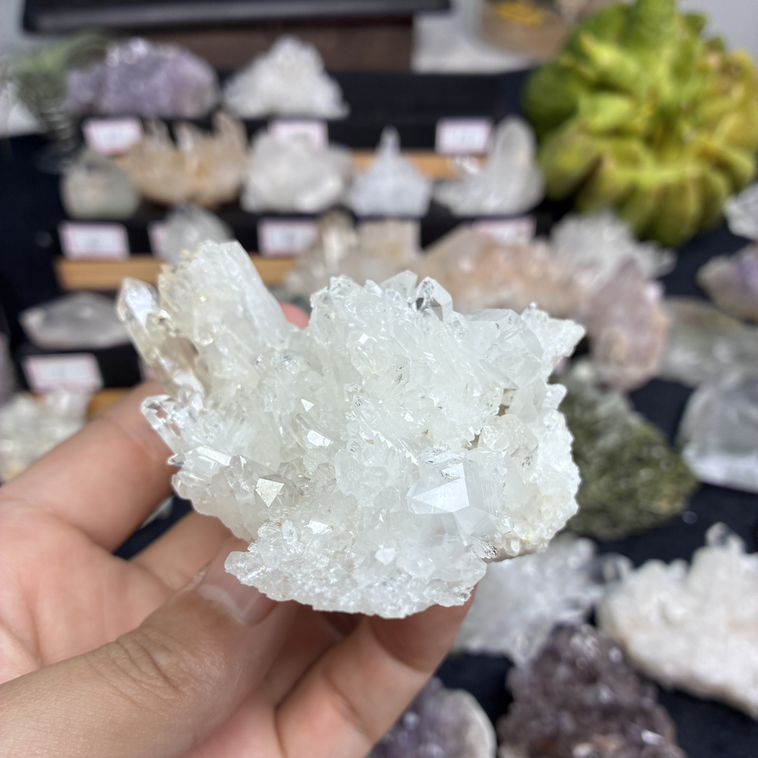 白水晶晶簇装饰小礼物摆件