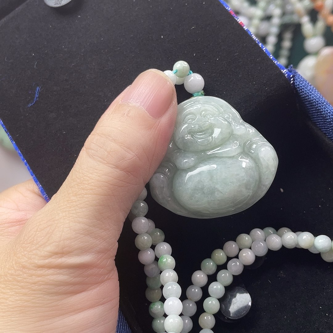 翡翠未镶嵌颈饰毛衣链