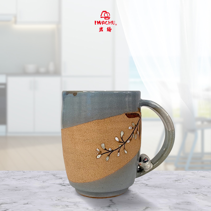 日本进口吉田美佳田园猫咪小号陶杯（孤品）