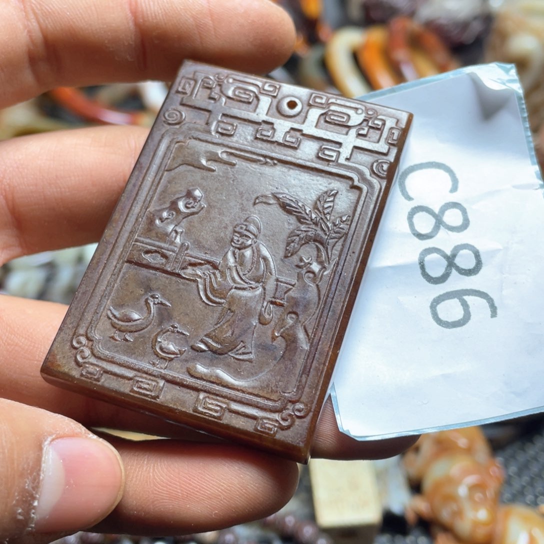 和田玉（糖玉）挂件未镶嵌