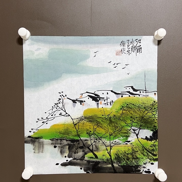 国画梁卫伦  手绘原创