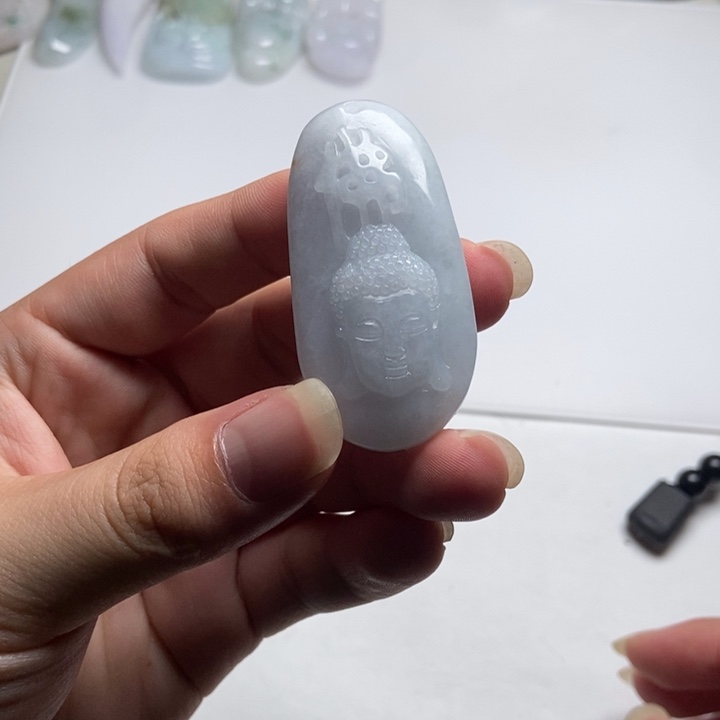 翡翠未镶嵌颈饰佛牌8