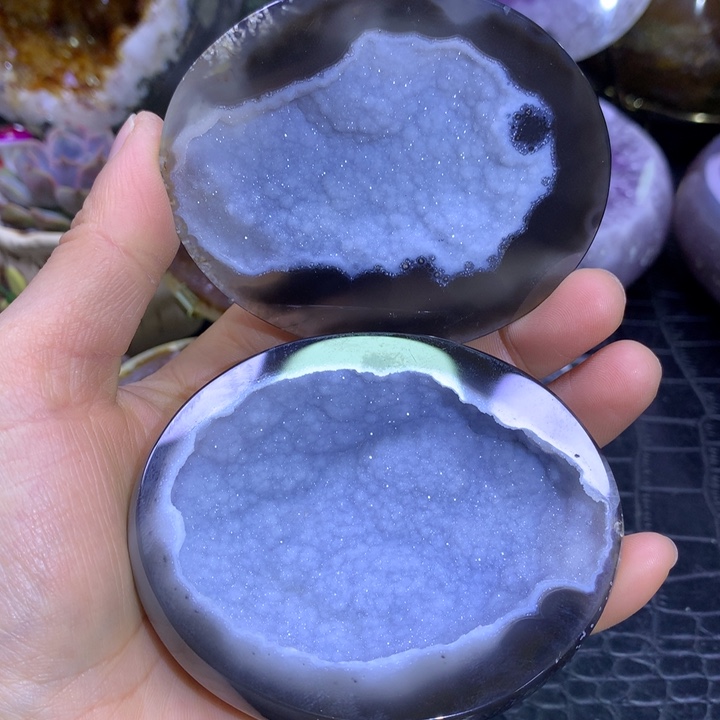 水晶全抛蓝软盆未镶嵌