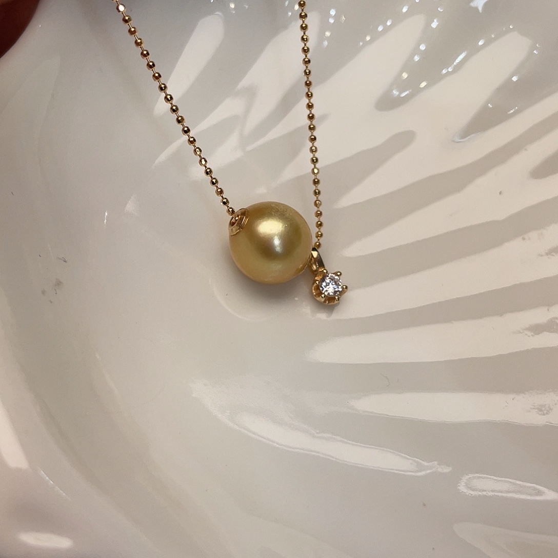 银S925镶嵌海水珍珠颈饰