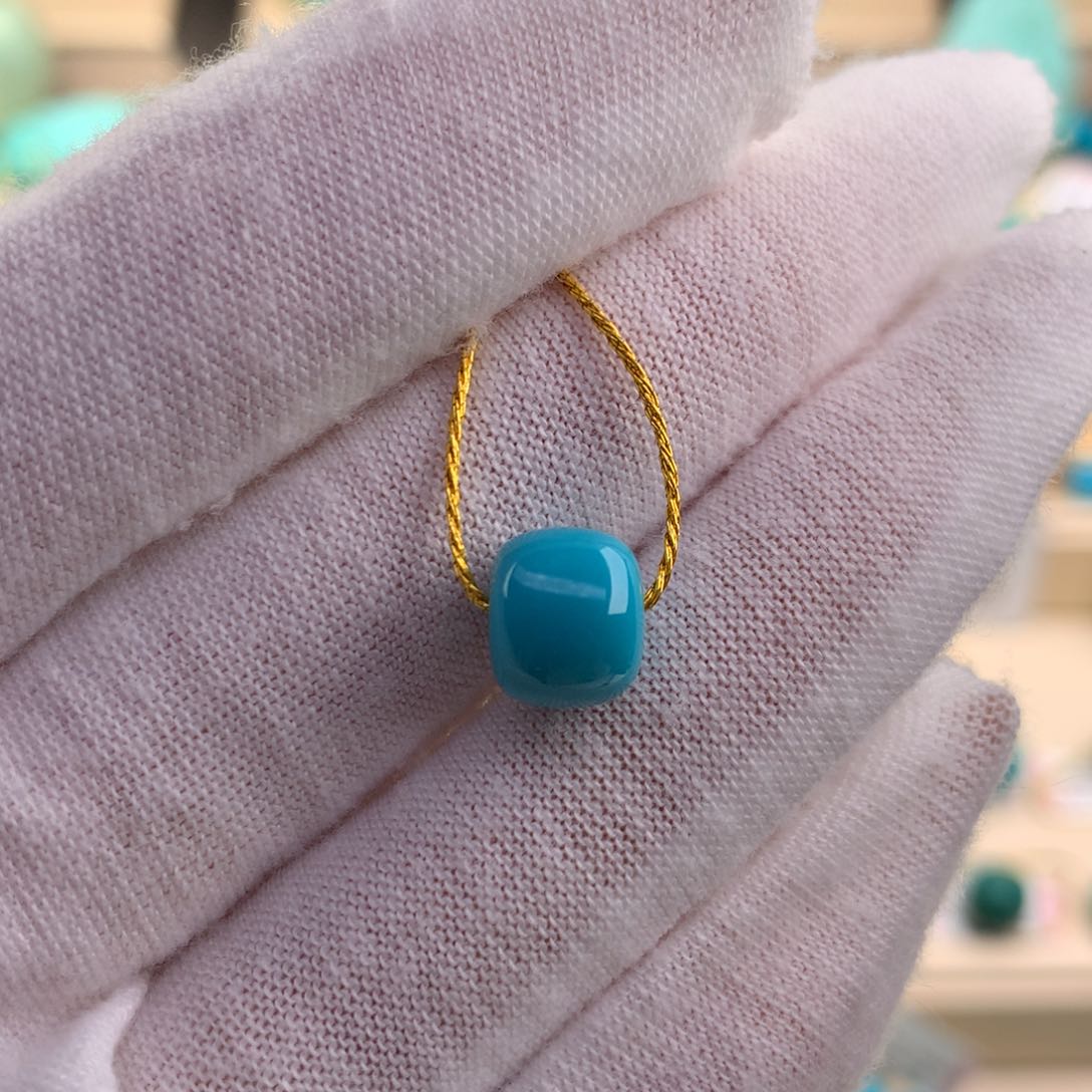 绿松石珠宝奇石未镶嵌8.7×7.5