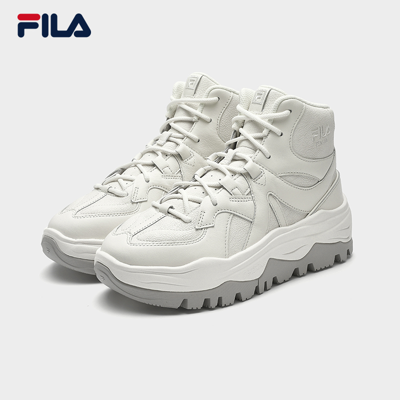 FILA/斐乐【阿米卡】高帮老爹鞋厚底增高百搭摩登马丁靴F12W541198