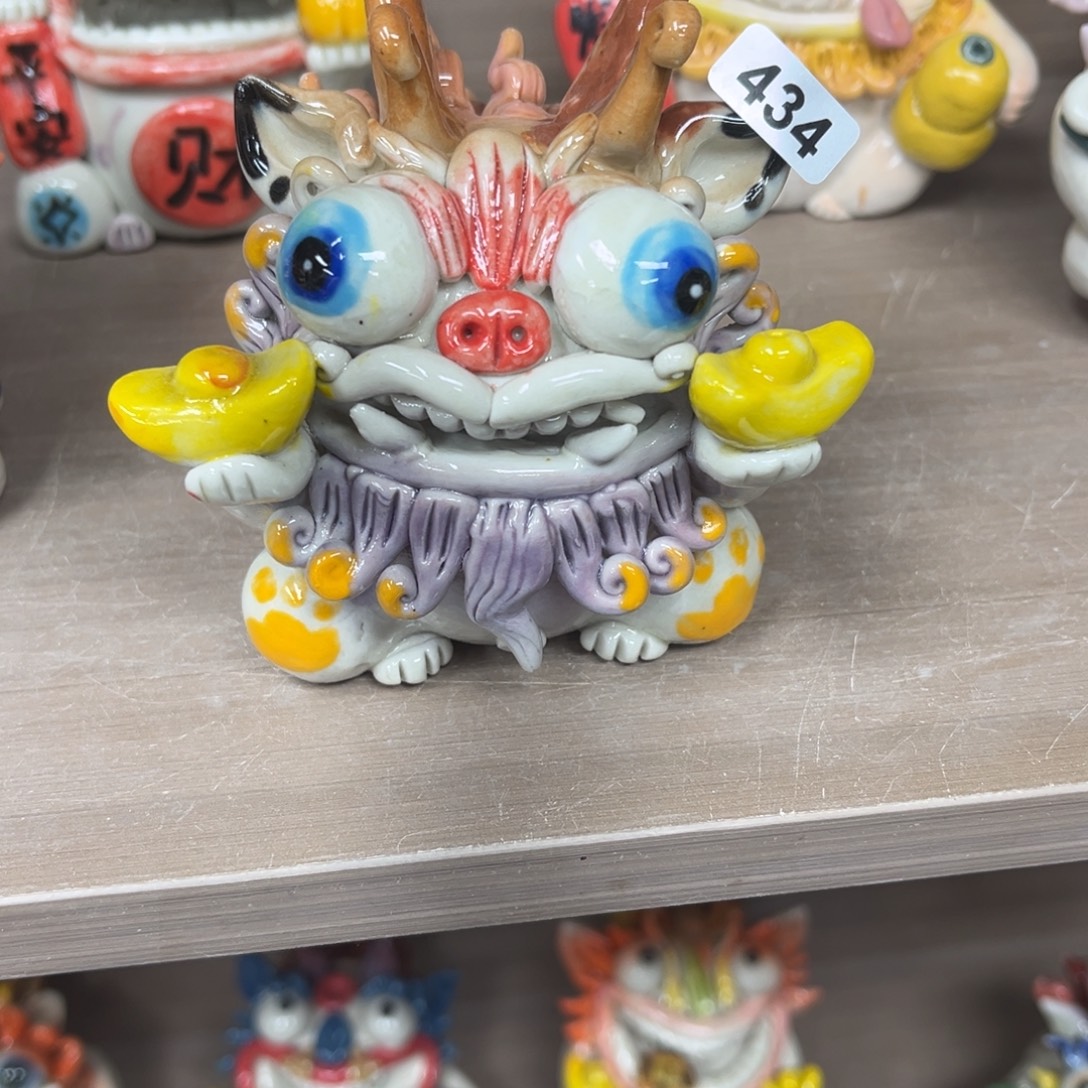 刘***战陶瓷纯手工抽象陶瓷摆件434