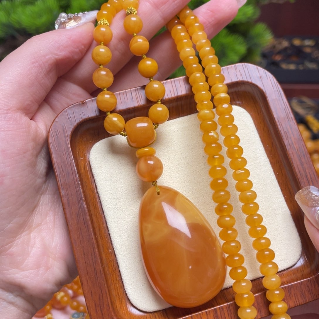 蜜蜡颈饰未镶嵌项链