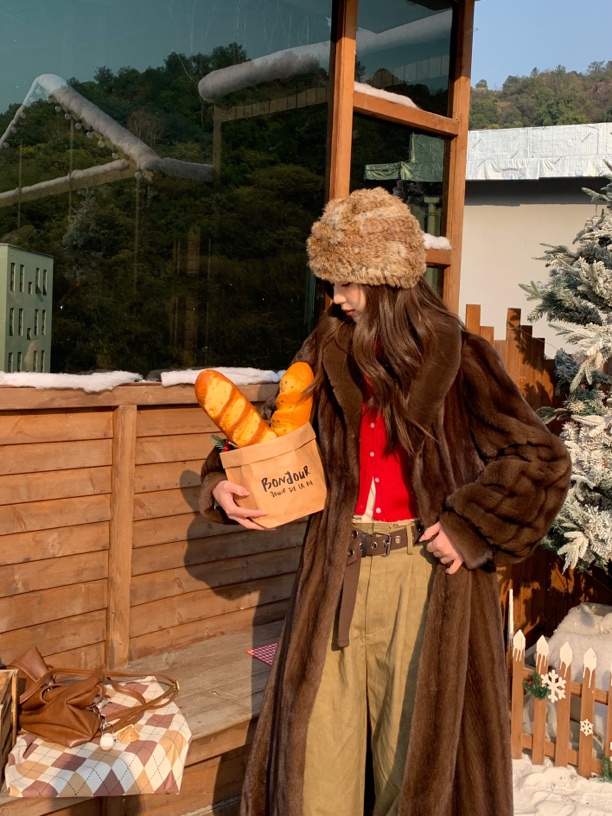 【压轴女王guanxin】水貂抽刀纹理进口小母貂