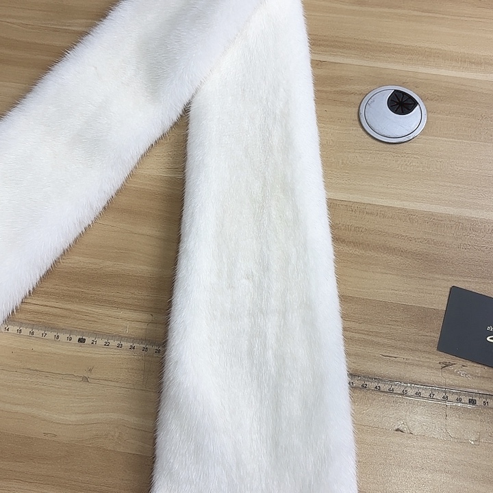 水貂皮白色水貂皮围巾470月，现做水貂水貂围巾