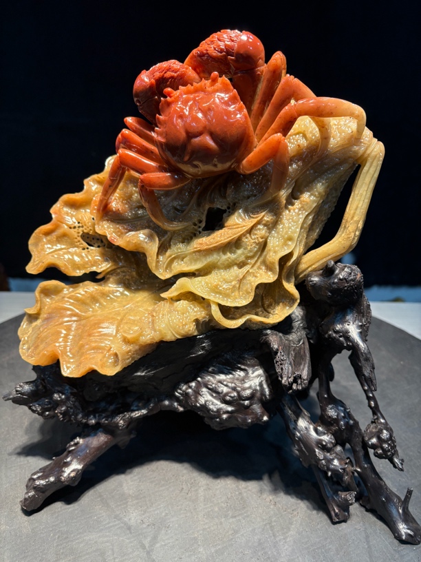 寿山石山水田黄印章印摆件貔貅手把件石雕工艺品入门玄关奇石金蟾