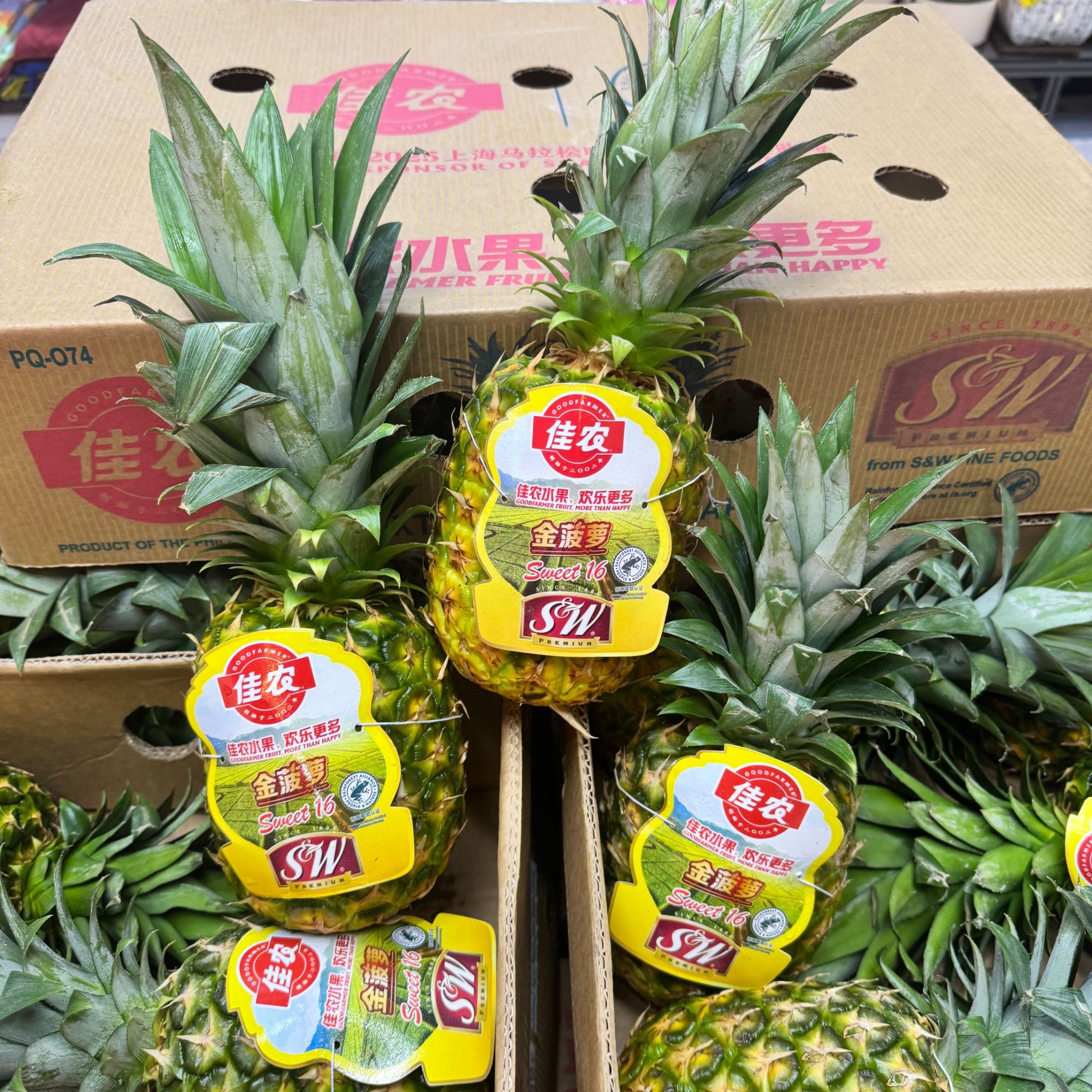 佳农金菠萝凤梨 2颗装4-4.5斤  酸甜口 顺丰快递包邮