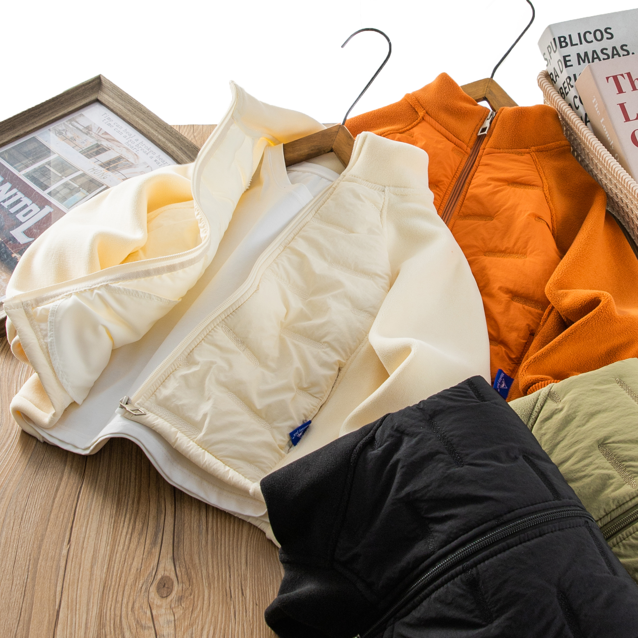 2025男女童绗棉立领拼接袖外套中大童百搭舒适运动潮酷上衣