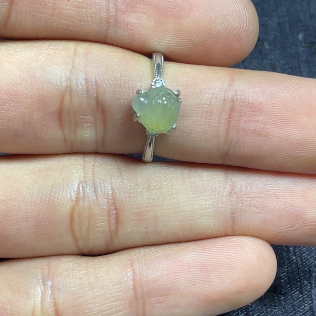 翡翠银S925镶嵌戒指