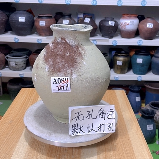 红陶手工制作工艺花盆