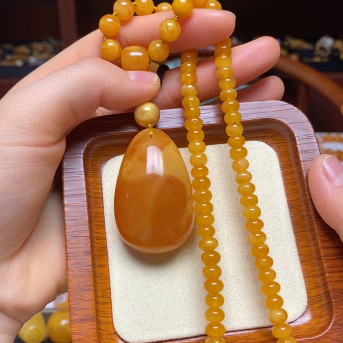 【闪购商品】蜜蜡颈饰未镶嵌项链