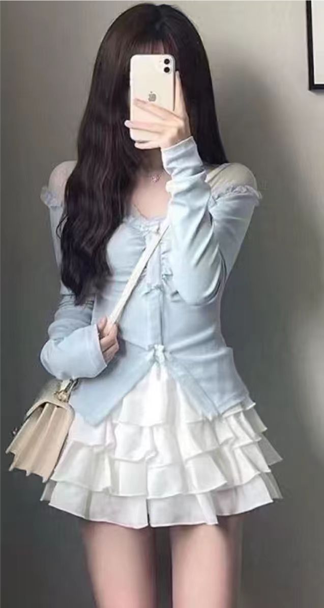 夏款纯欲辣妹女装气质上衣显瘦套装名媛连衣裙【备注尺码】