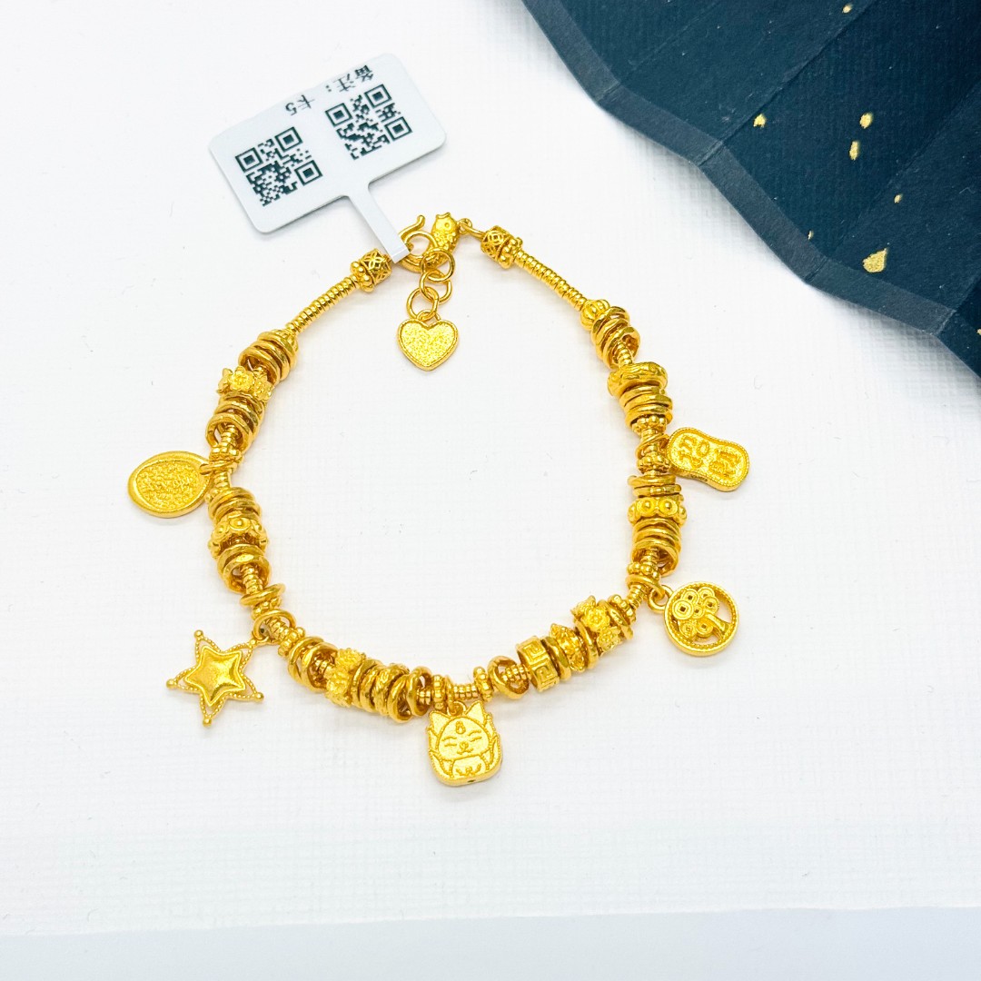 足金999饰品卡5 手链28.85g 长14.5cm