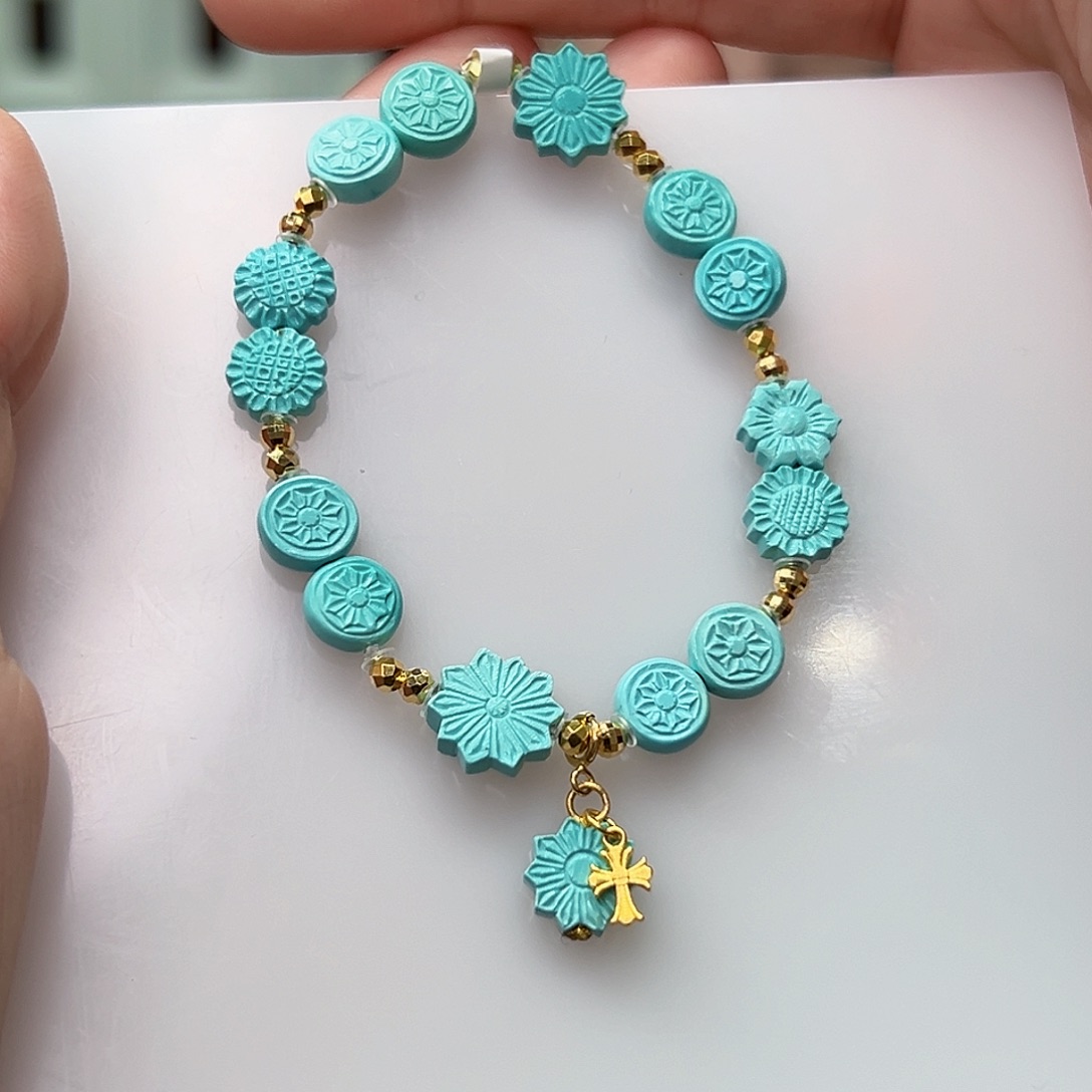 绿松石珠宝奇石18K金镶嵌