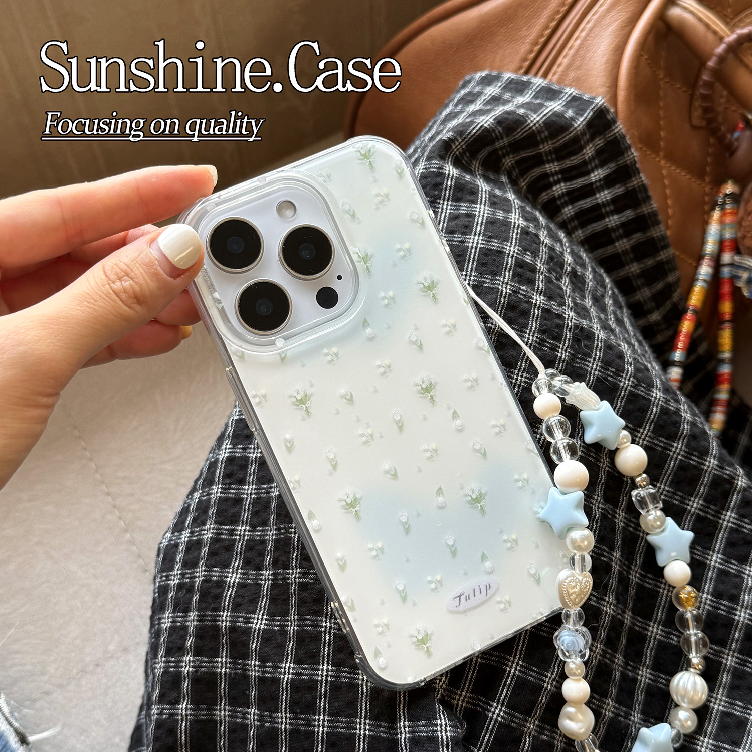 蝴蝶花朵IMD手机壳适用苹果华为vivo小米oppo女款iphone16/15