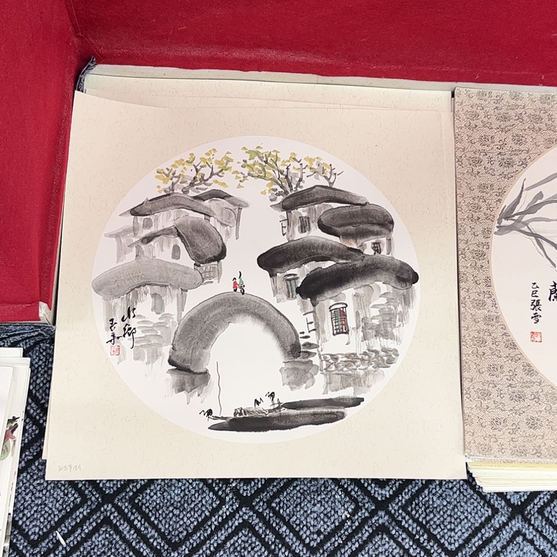 国画孙玉华老师三尺斗方山水卡纸奇