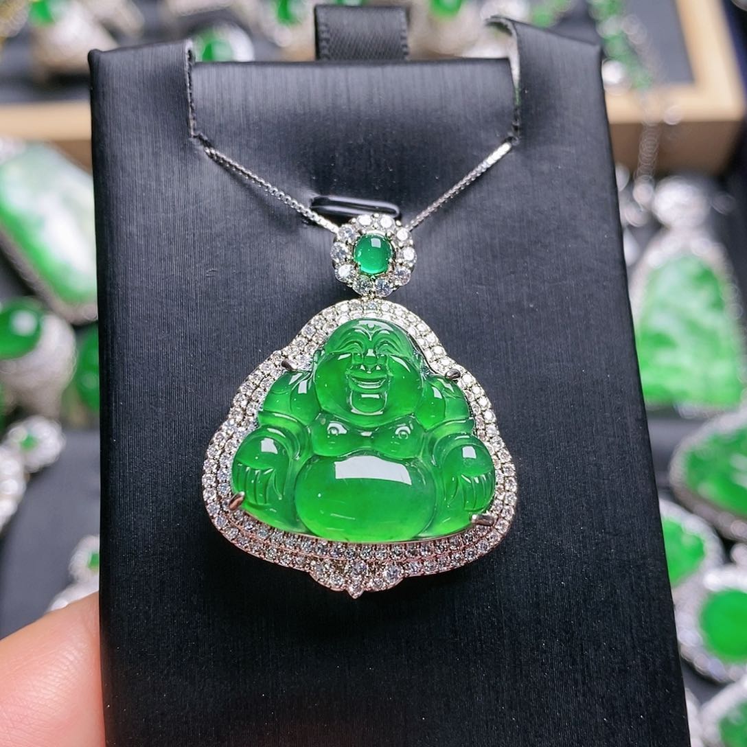 翡翠颈饰未镶嵌吊坠15