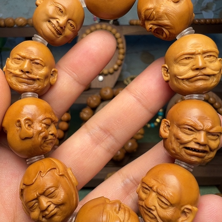 钓****橄榄核手串/手链双面十八罗汉