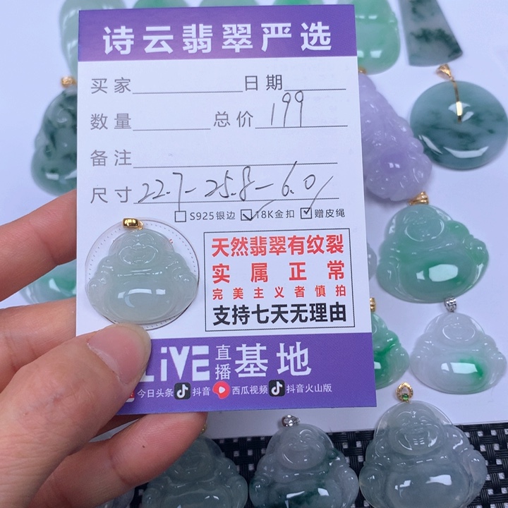 翡翠未镶嵌颈饰天