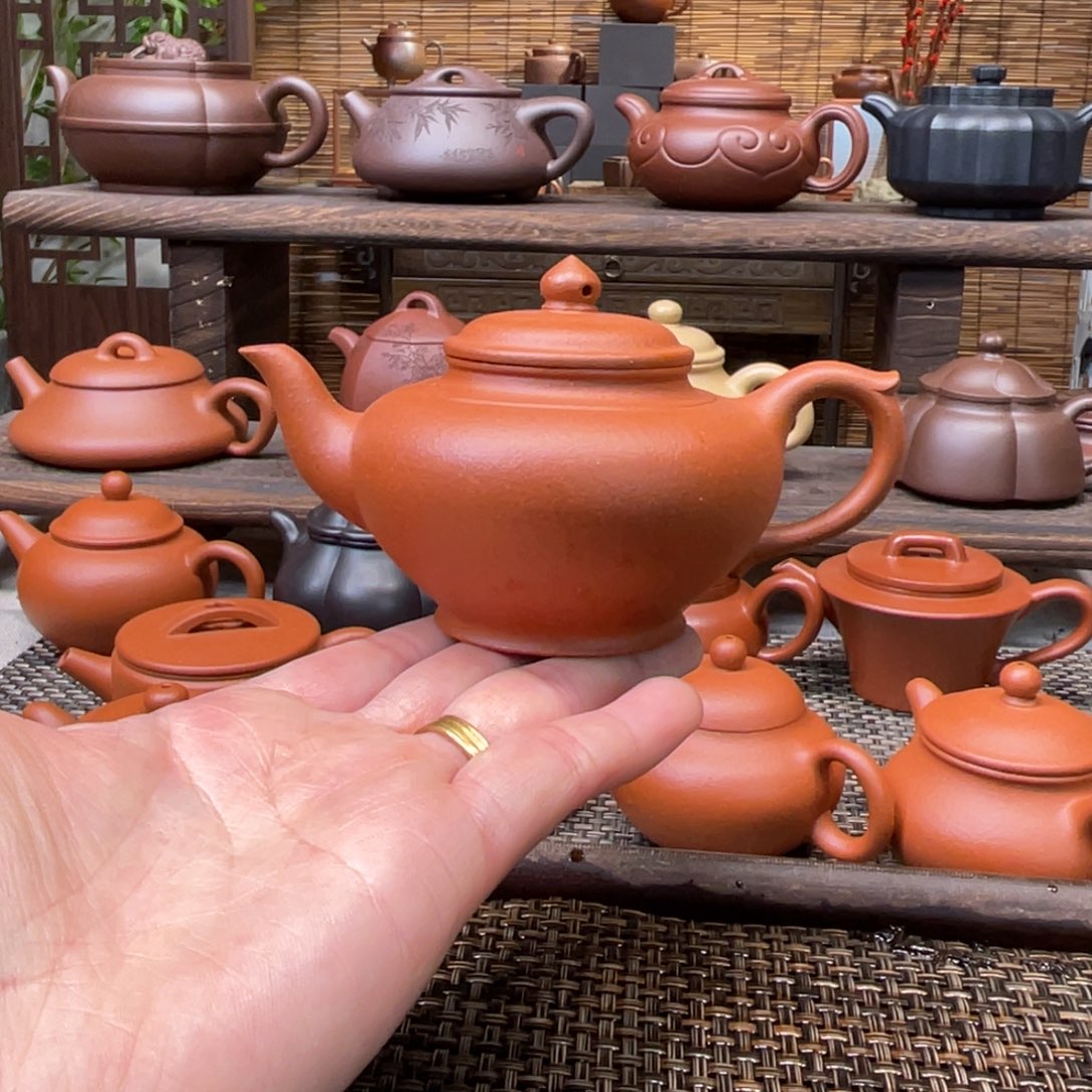 紫砂茶壶宜兴原矿紫砂手工制150