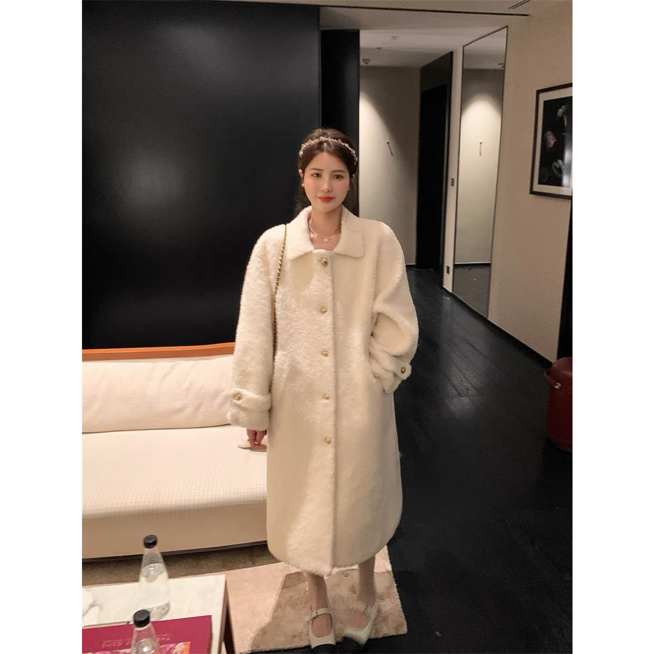 S】100%羊毛 温柔淑女风绒内里一体羊毛  QX10-323#  QZZ