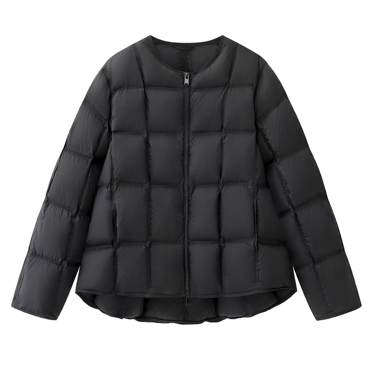 迪卡家商场同款2025冬装新品时尚优雅圆领短款加厚羽绒服女415003