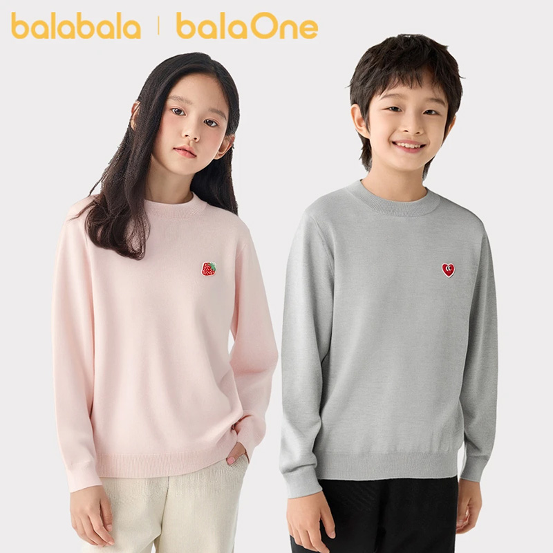 【balaOne】巴拉巴拉童装儿童毛衣男女童新款秋毛衫亲子针织衫
