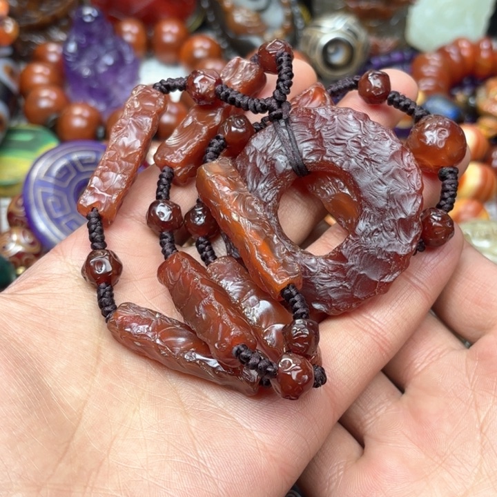 玛瑙/玉髓项链未镶嵌积**观