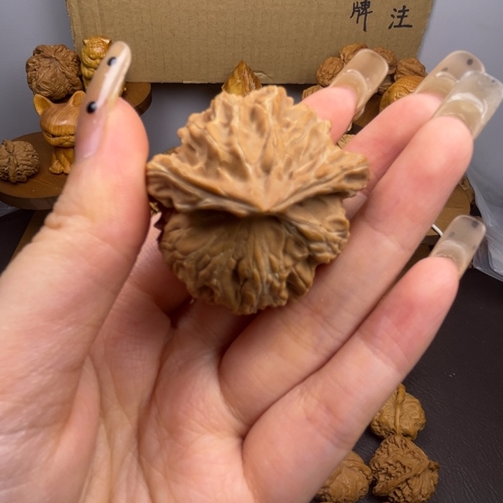 逻***辑桃核吊坠蛇头单只异型有瑕有磕