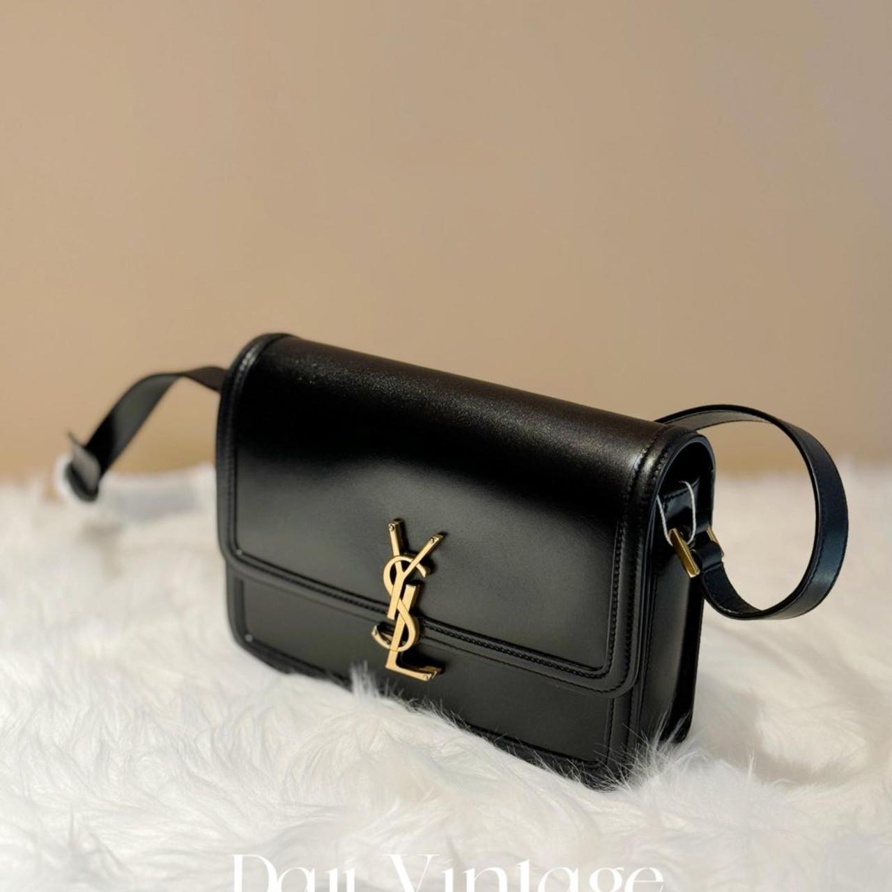 99新 YSL/圣罗兰 24期免息/大吉中古/黑金中号豆腐斜挎包